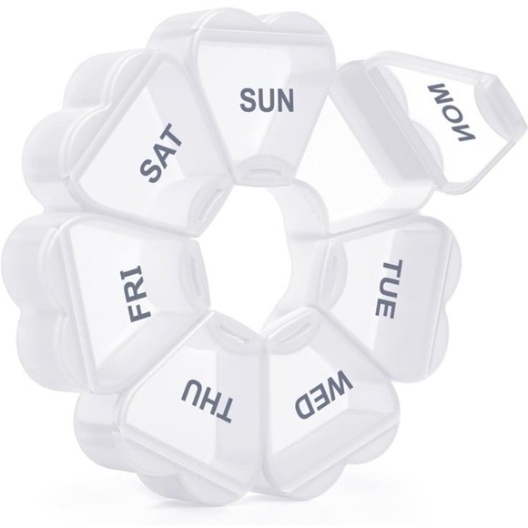 New Large Weekly Pill Organizer, Pill Box 7 Day, KAPENS Daily Vitamin Case Large - Picture 1 of 8